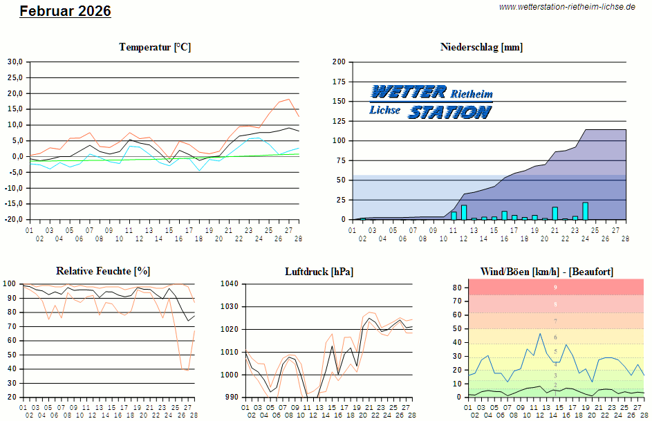 Diagramm: letzter Monat